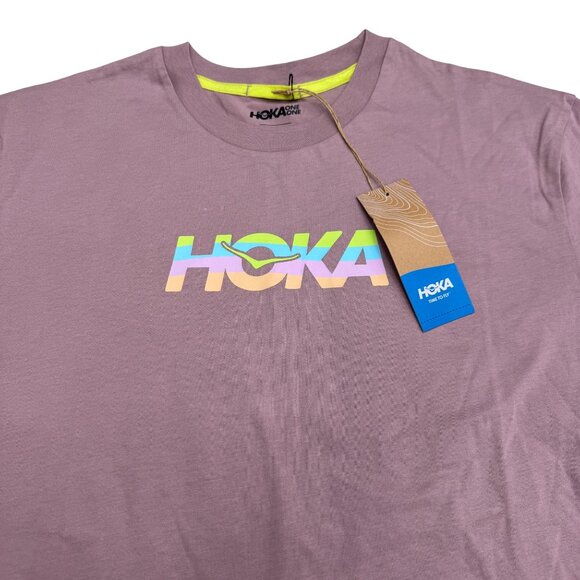 Hoka Topo Logo Women's Sunrise GPX SS T-Shirt, Size S NWT - Picture 2 of 7